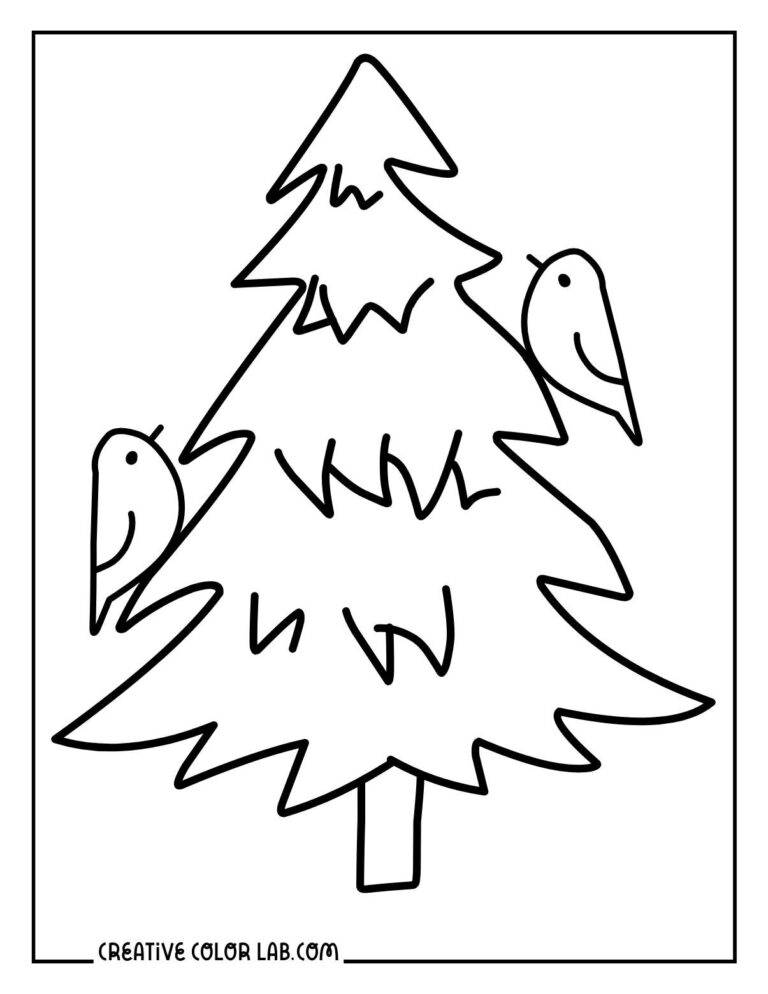 Free christmas tree coloring pages to download and print
