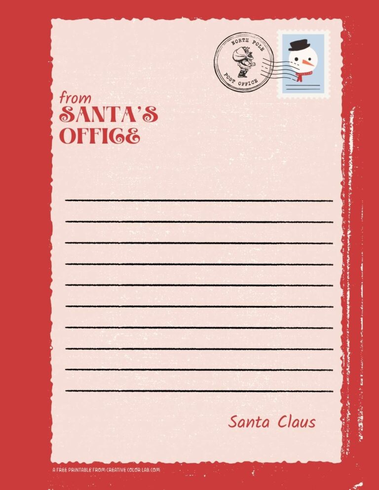 Free Printable Santa Claus Letterhead Templates