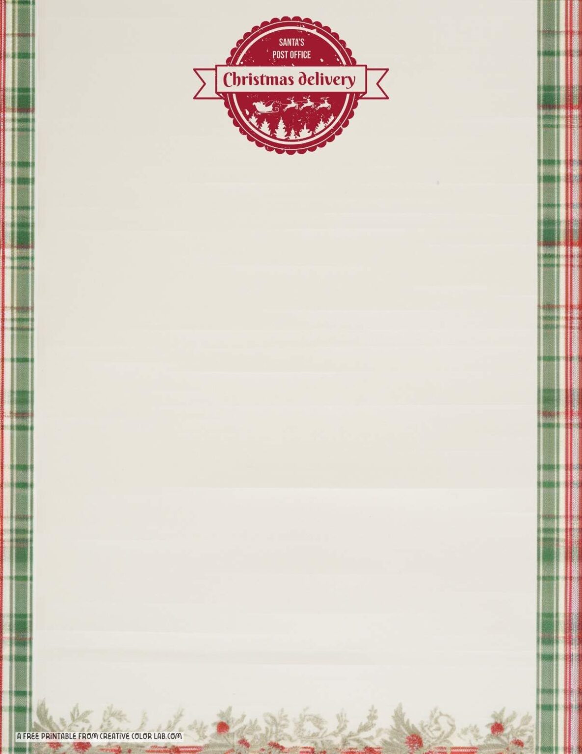 Free Printable Santa Claus Letterhead Templates