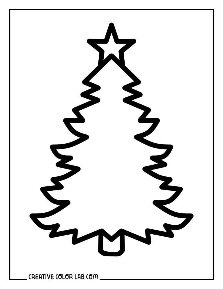 Christmas Tree Coloring Pages | Free PDF Printables