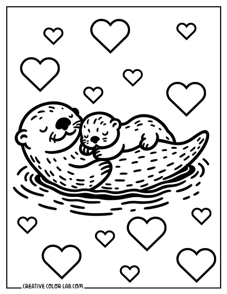 Free, Printable Otter Coloring Pages