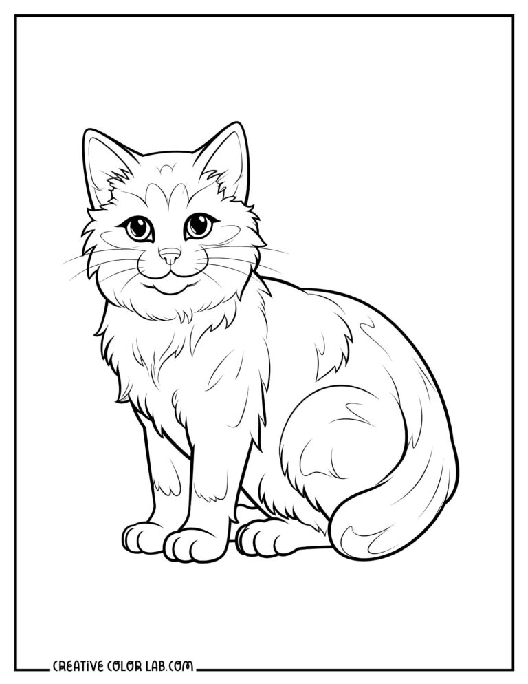 20 Cat Coloring Pages | Free PDF Printables