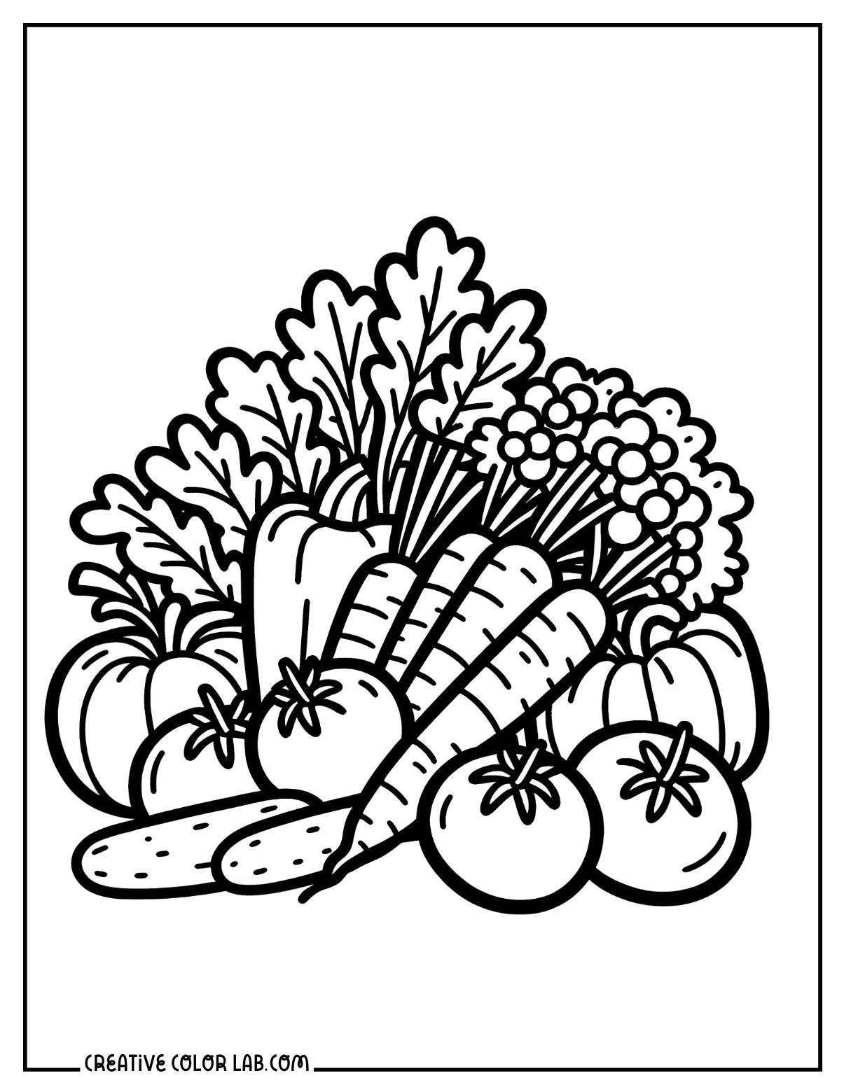 Free Coloring Pages Of Vegetables
