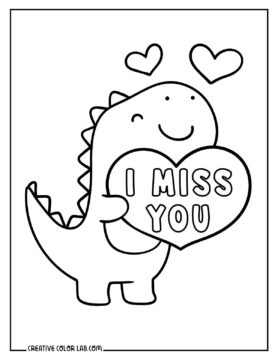 21 Miss You Coloring Pages | Free PDF Printables