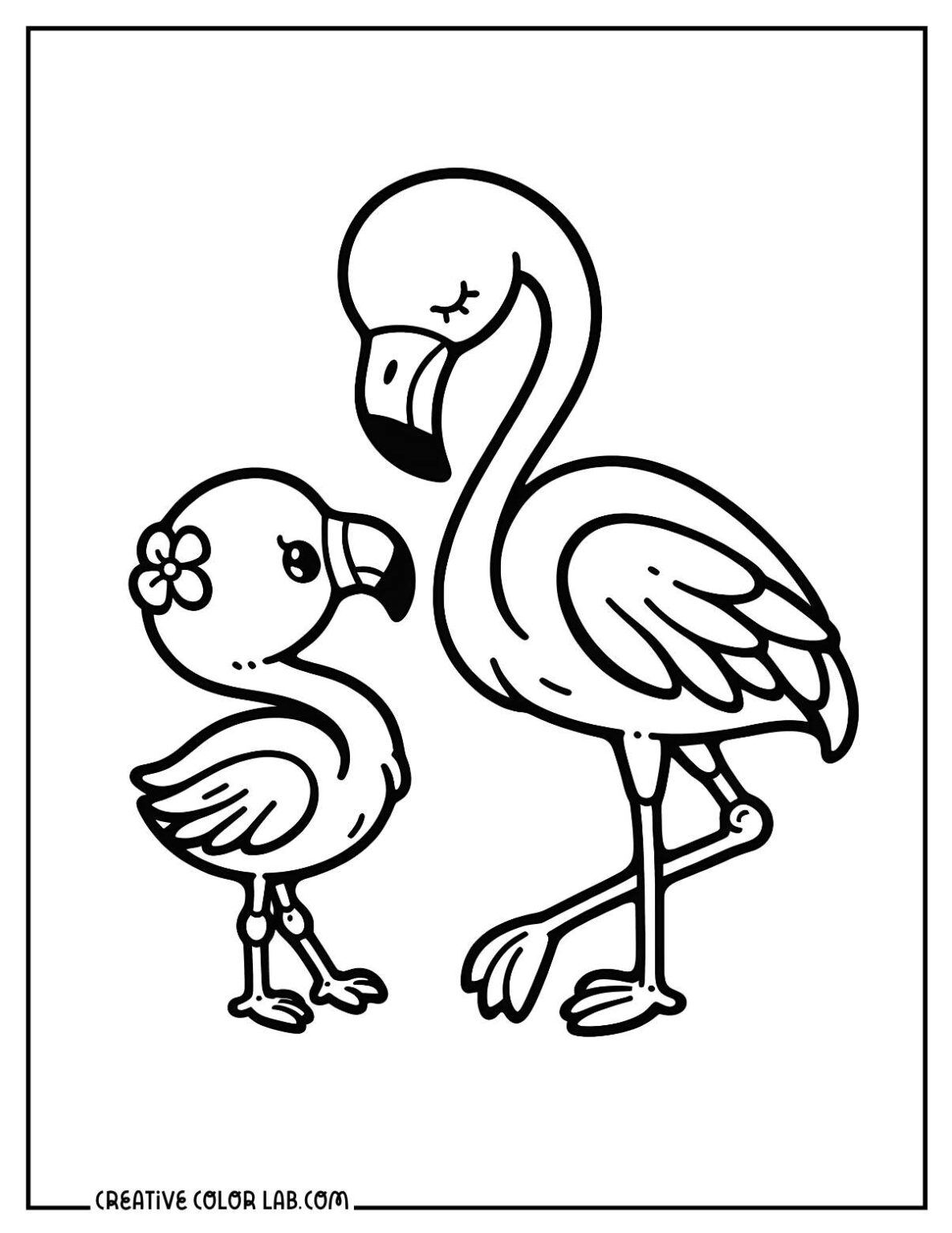 Printable Flamingo Coloring Pages