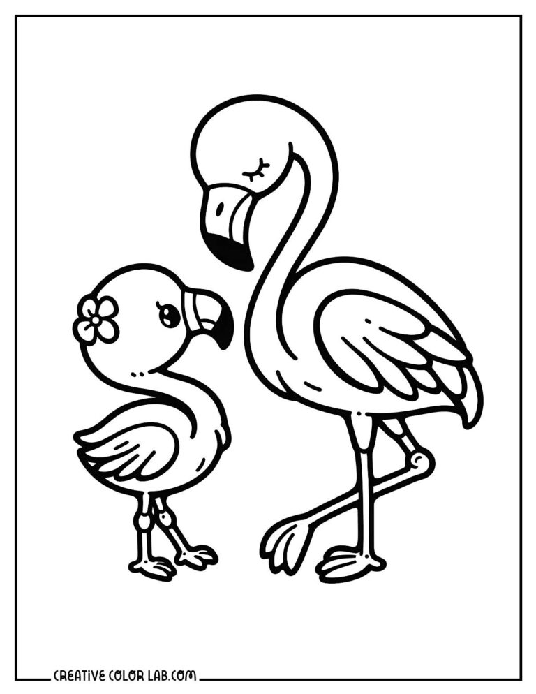Free Flamingo Coloring Pages | Printable PDF Downloads