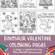 15 Printable Dinosaur Valentine Coloring Pages | Free PDFs