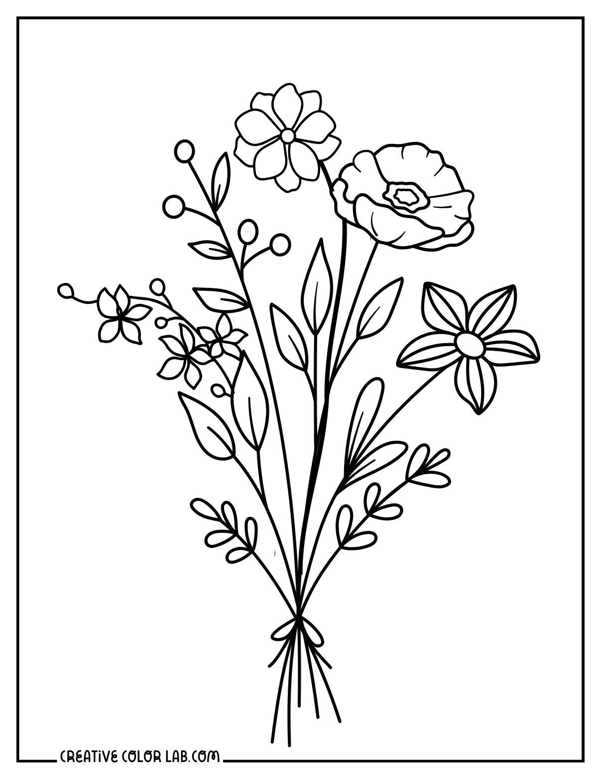 Printable Pictures Of Flowers Coloring Pages Free Infoupdate