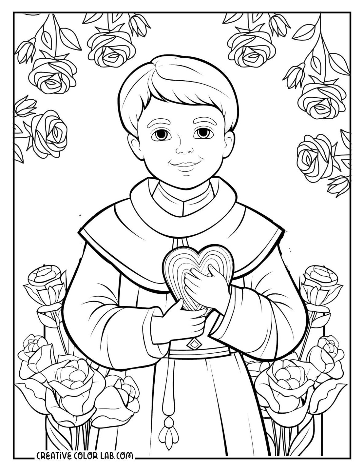 Free, Printable Saint Valentine Coloring Pages