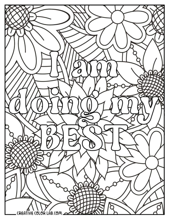 35 Positive Affirmations Coloring Pages | Free PDF Printables