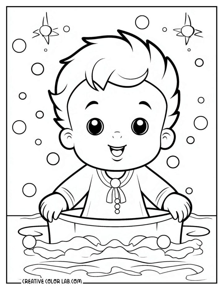 Free Jesus Baptized Coloring Pages | Printable Baptisms PDFs