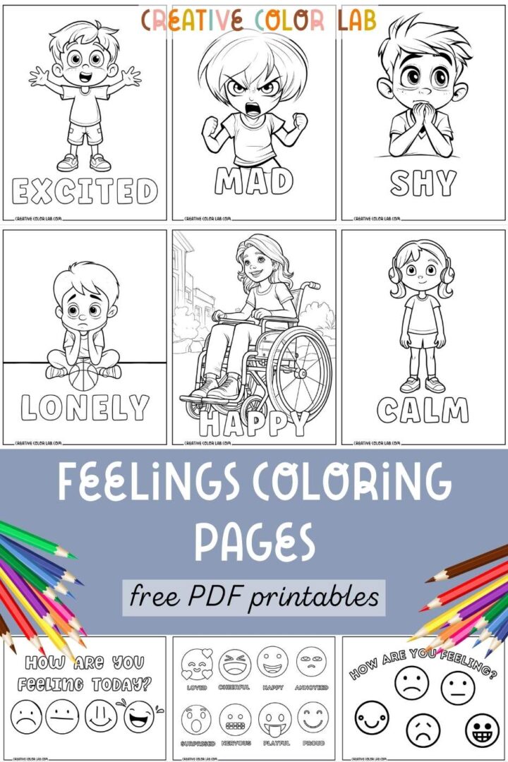28 Emotions Feelings Coloring - Feelings Coloring Pages 1 720x1080