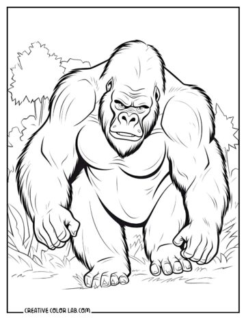 10 Gorilla Coloring Pages | Free PDF Printables