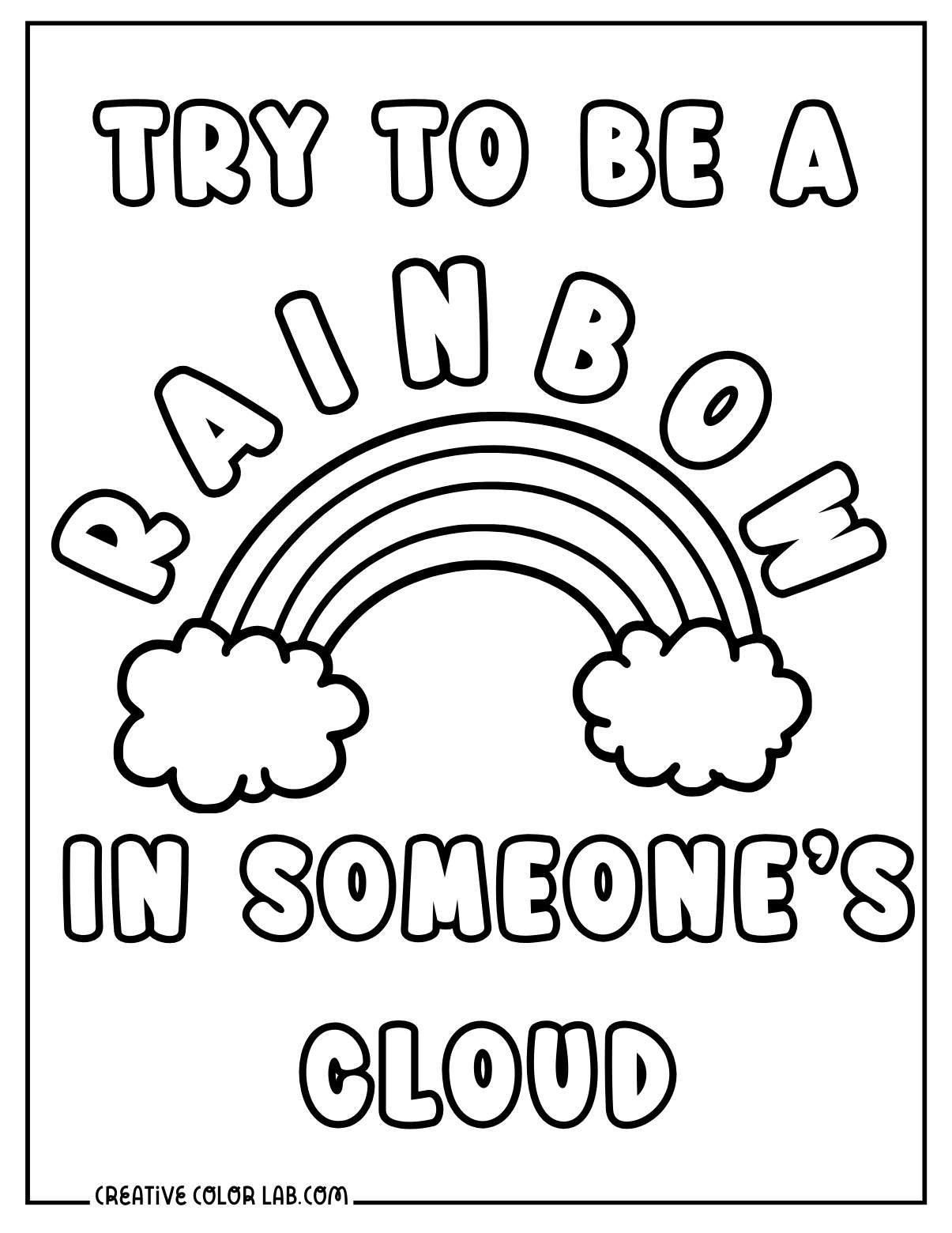 Inspirational Quotes Coloring Pages Positive PDF Printables Adult 