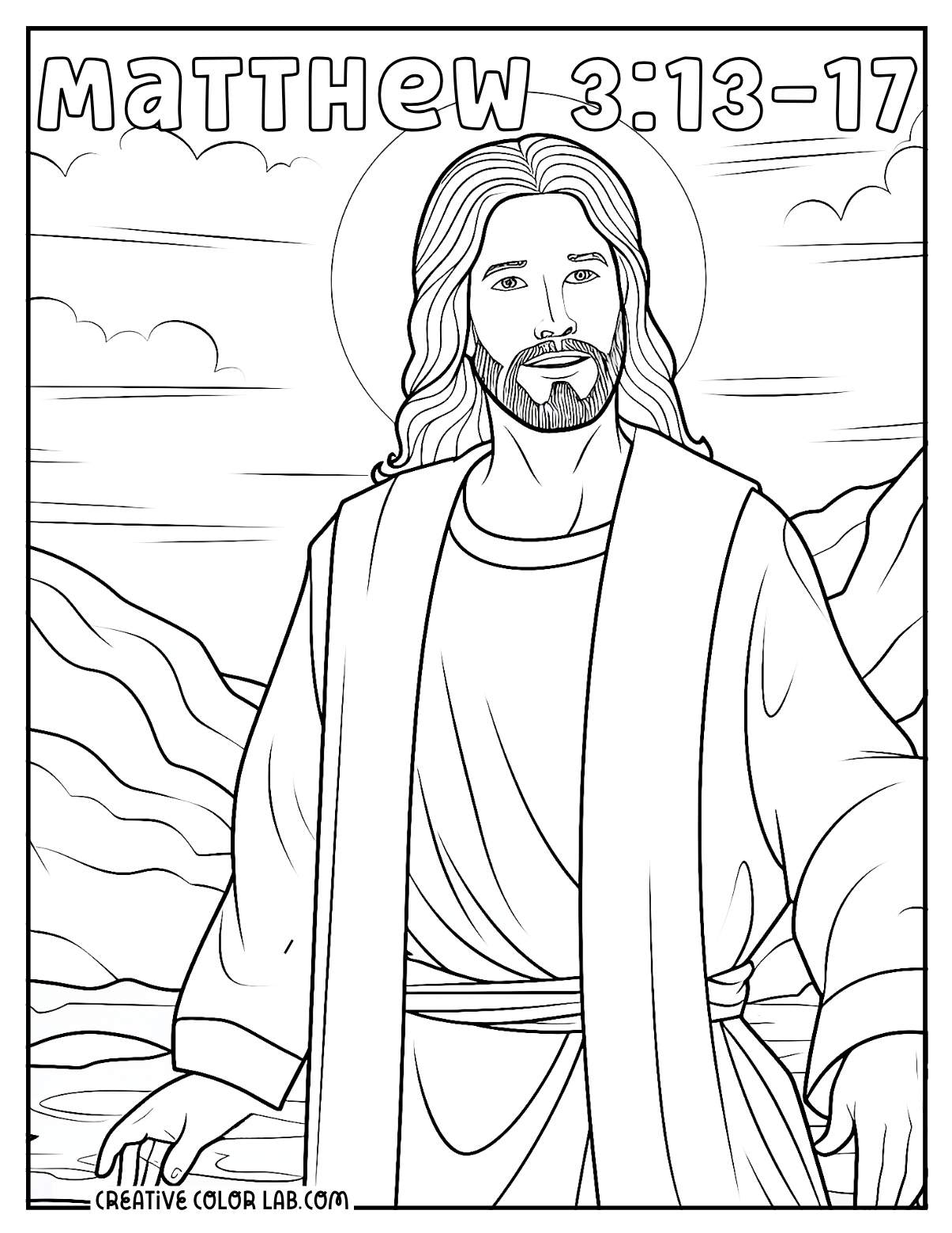 5 Jesus Baptized Coloring Pages | Free PDF Baptism Printables