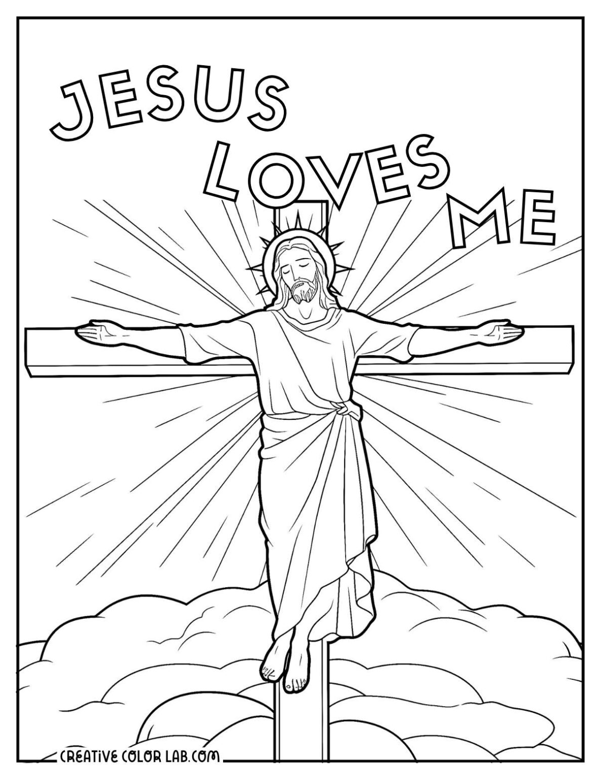 6 jesus loves me coloring pages free pdf printables