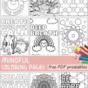 Collection of mindfulness coloring pages to download.