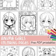 Collection of anime girl coloring book pages to download.