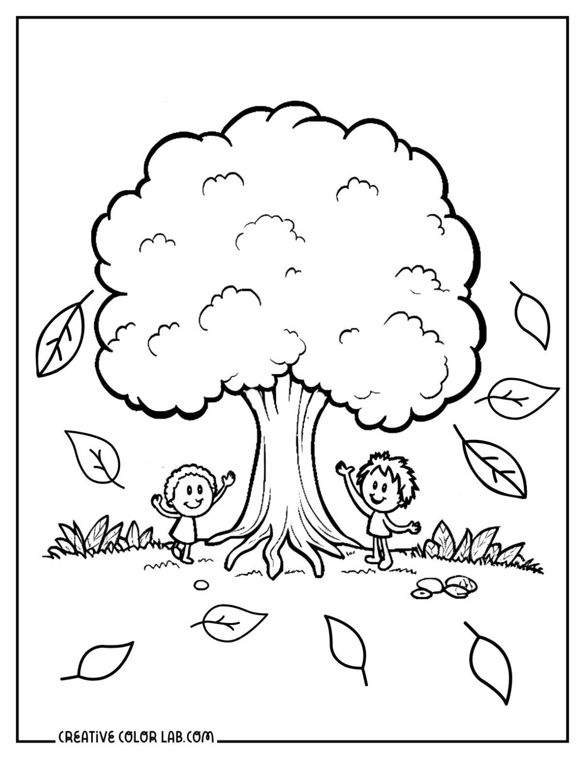 36 Coloring Pages of Trees Free PDF Printables