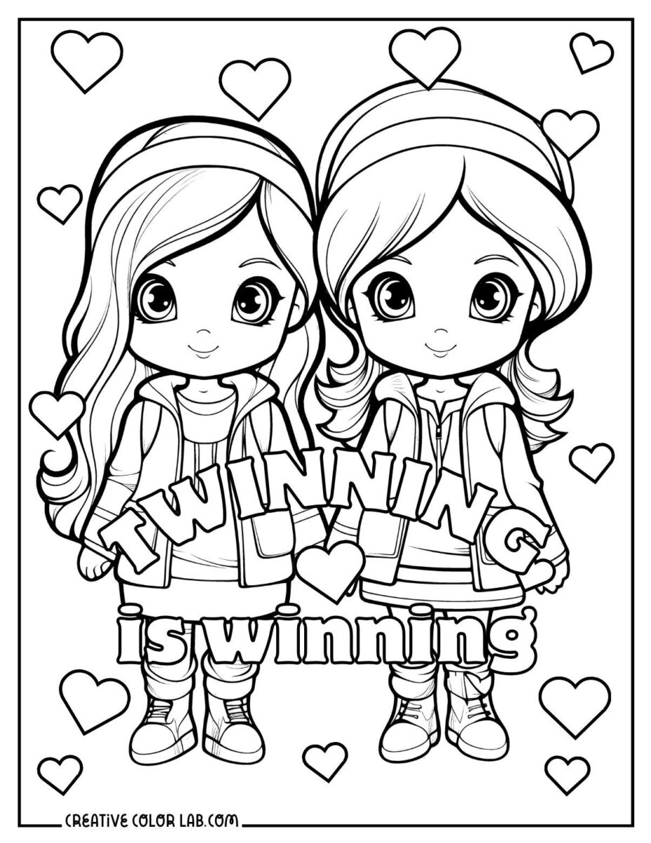 Printable Best Friend Coloring Pages | Free Friendship Printables