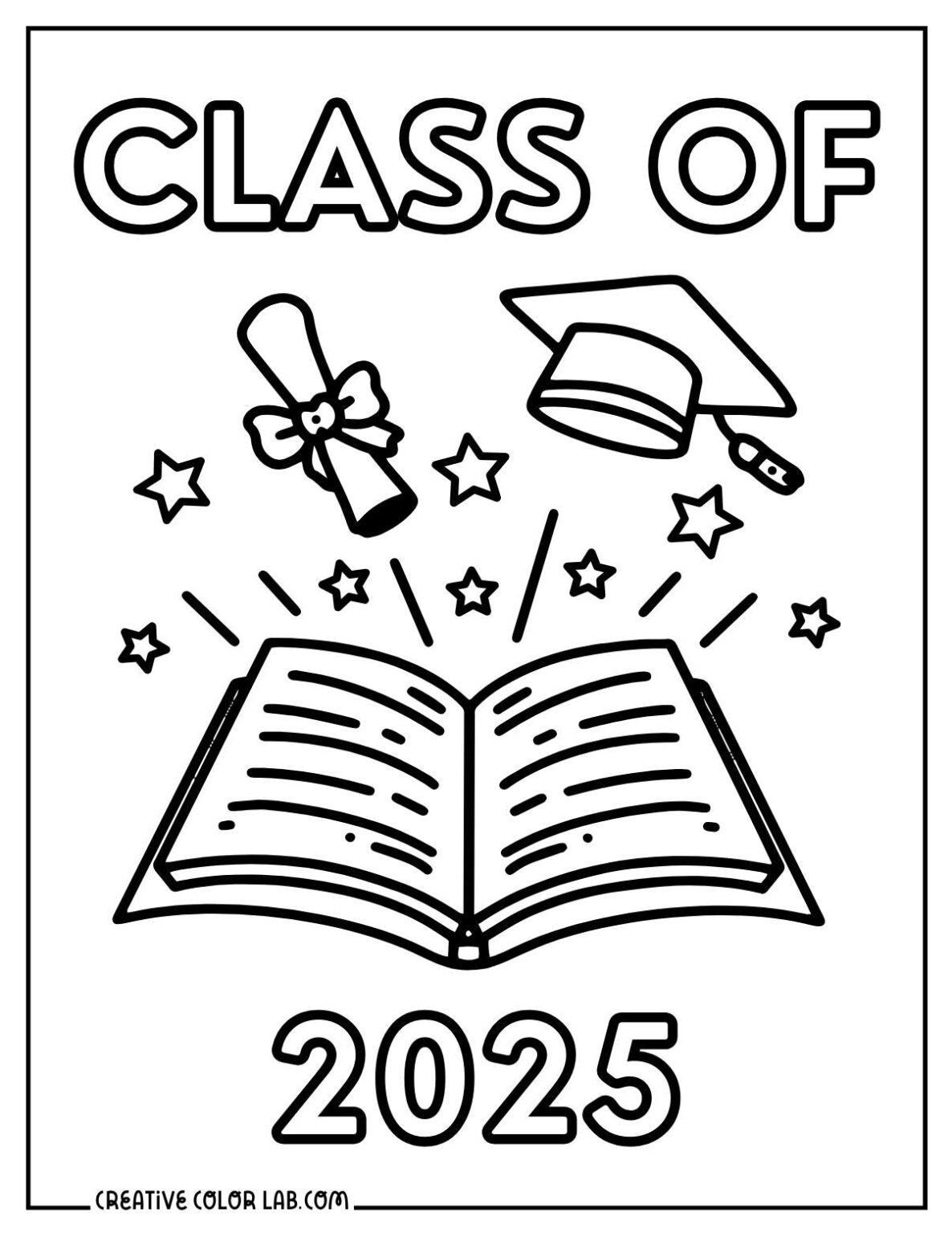 15 Graduation Coloring Pages - Class Of 2026 Graduation Coloring Page 1186x1536