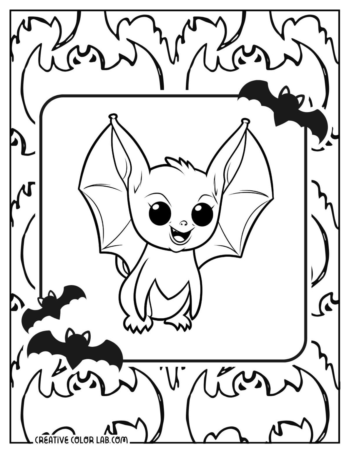 Printable Bat Coloring Pages