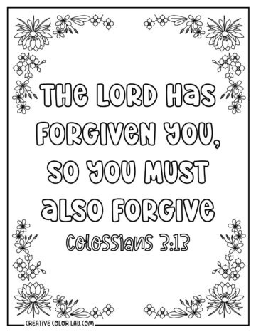 13 Forgiveness Coloring Pages | Free PDF Printables