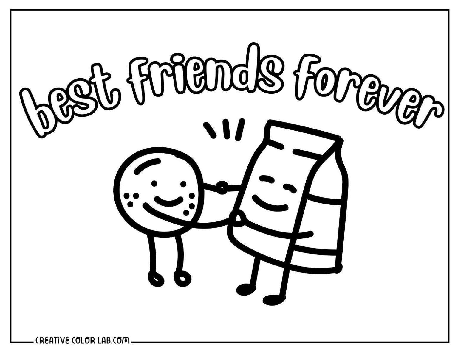 Printable Best Friend Coloring Pages Free Friendship Printables