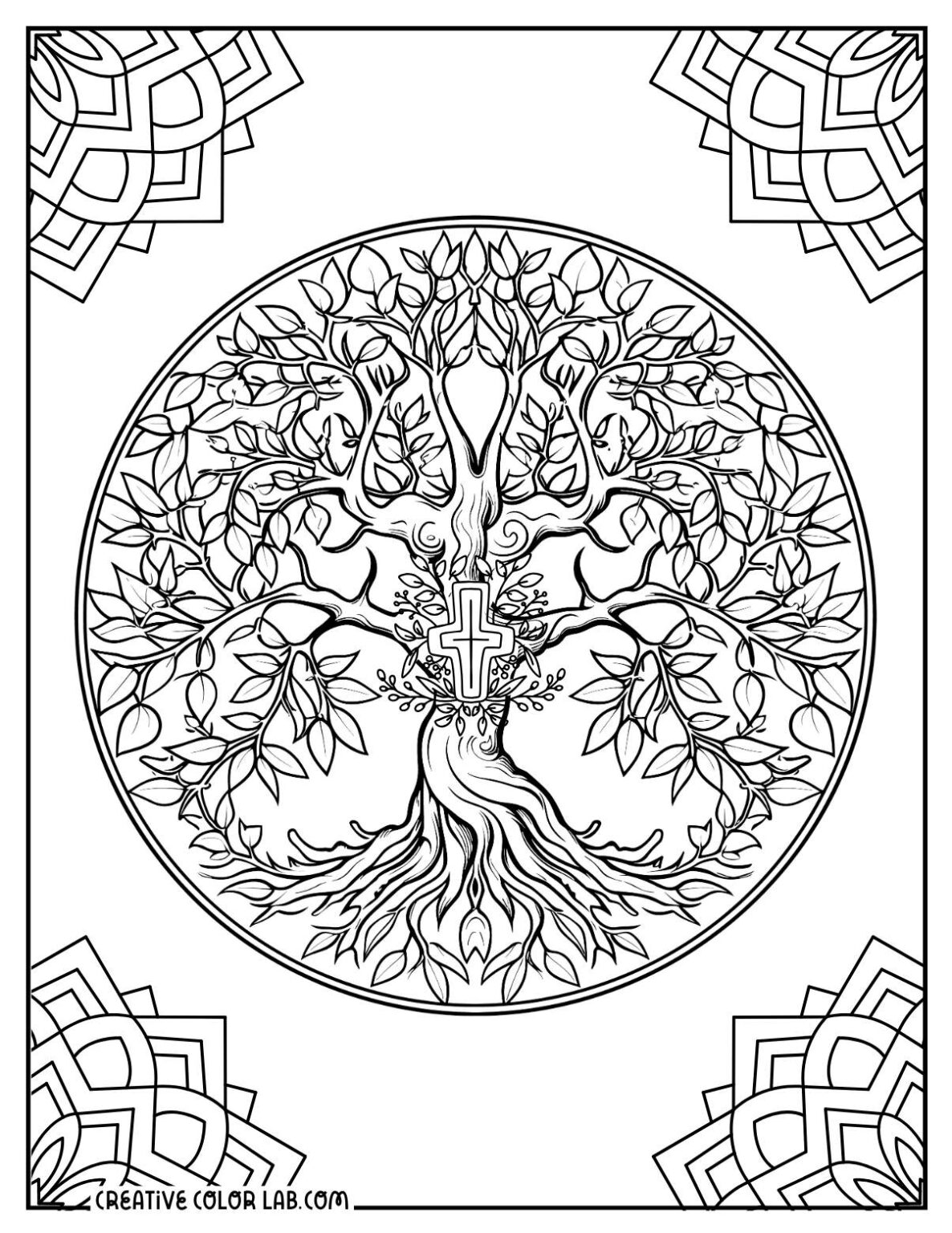 Unique Tree of Life Coloring Pages for Adults and Kids to Download