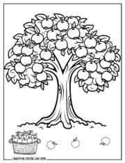 24 Apple Tree Coloring Pages | Free PDF Printables
