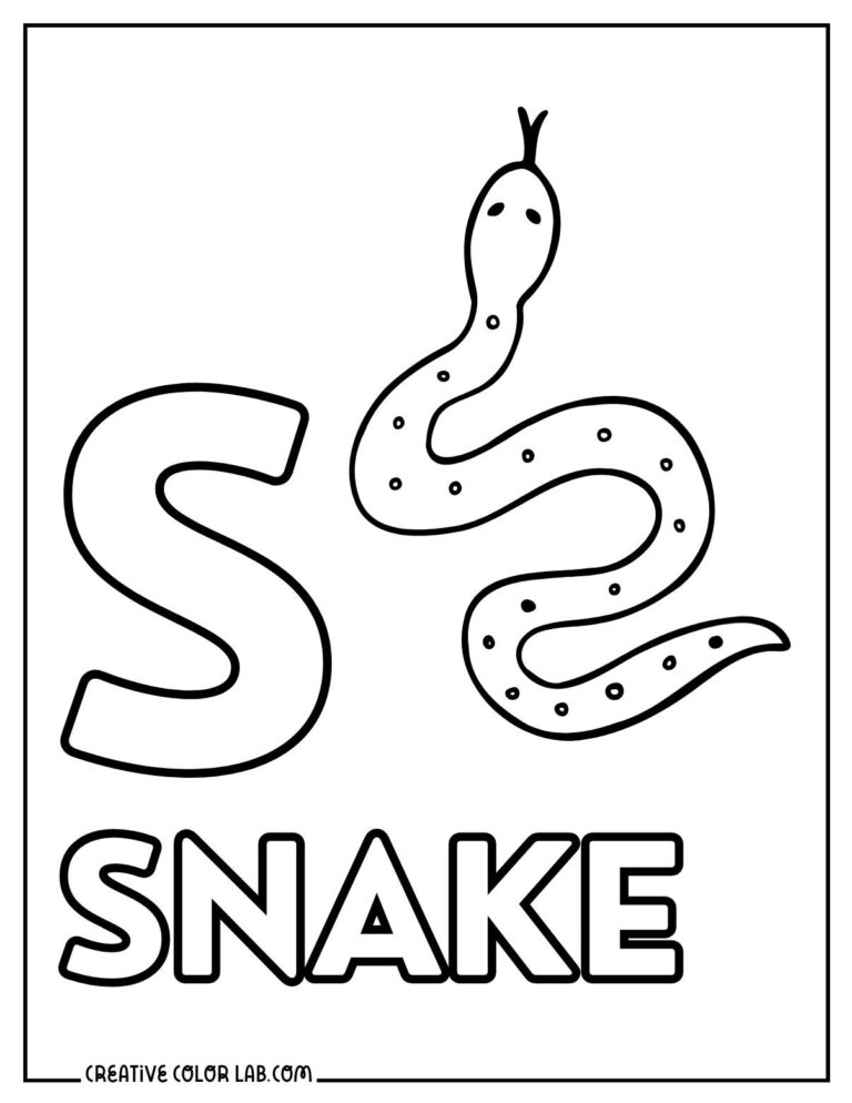 Printable Snake Coloring Pages | Free PDFs to Download