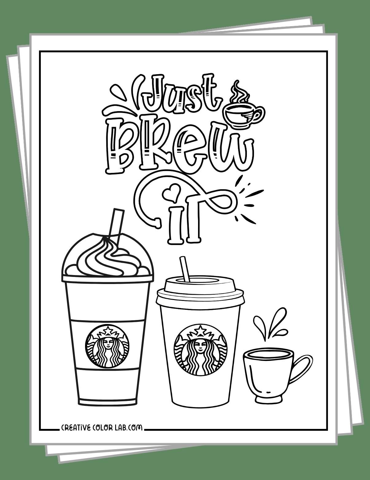 42 Starbucks Coffee and Food Coloring Pages | Free PDF Printables