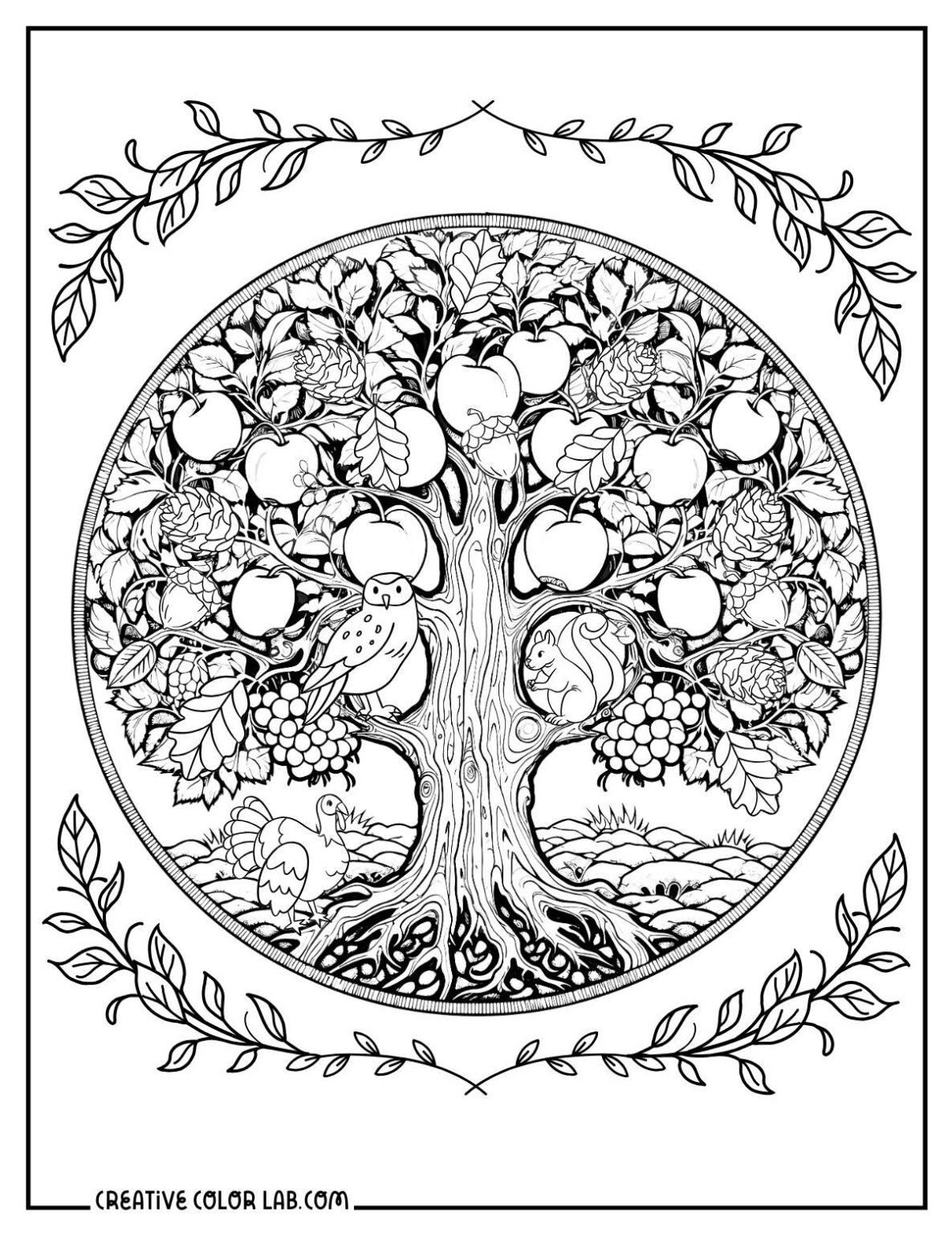 Unique Tree of Life Coloring Pages for Adults and Kids to Download