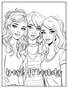 20 3 BFFs Coloring Pages Free PDF Printables 20 3 BFFs Coloring Pages Free PDF Printables