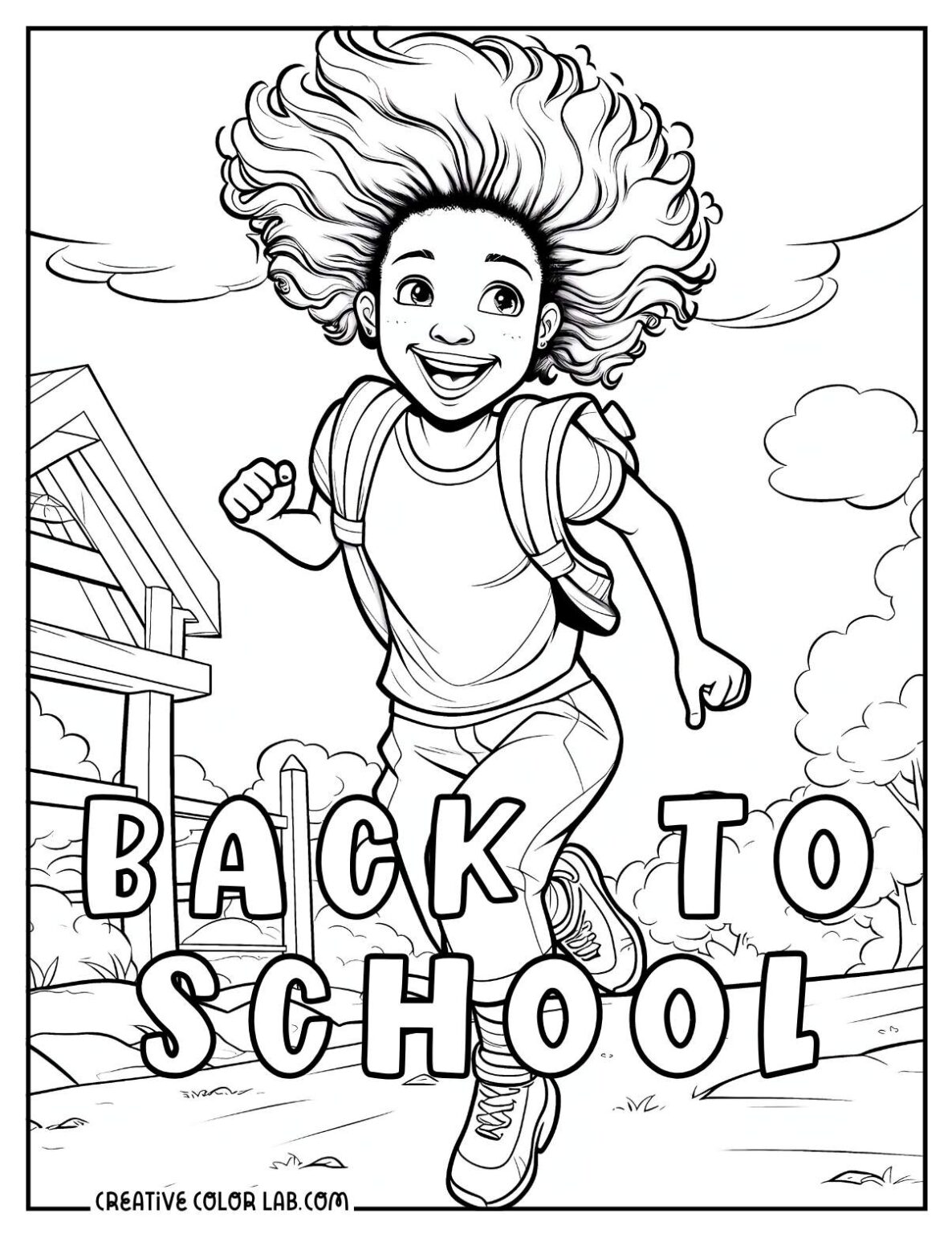 Back to School Coloring Pages Free, Printable PDFs