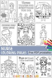 Printable Nurse Coloring Pages