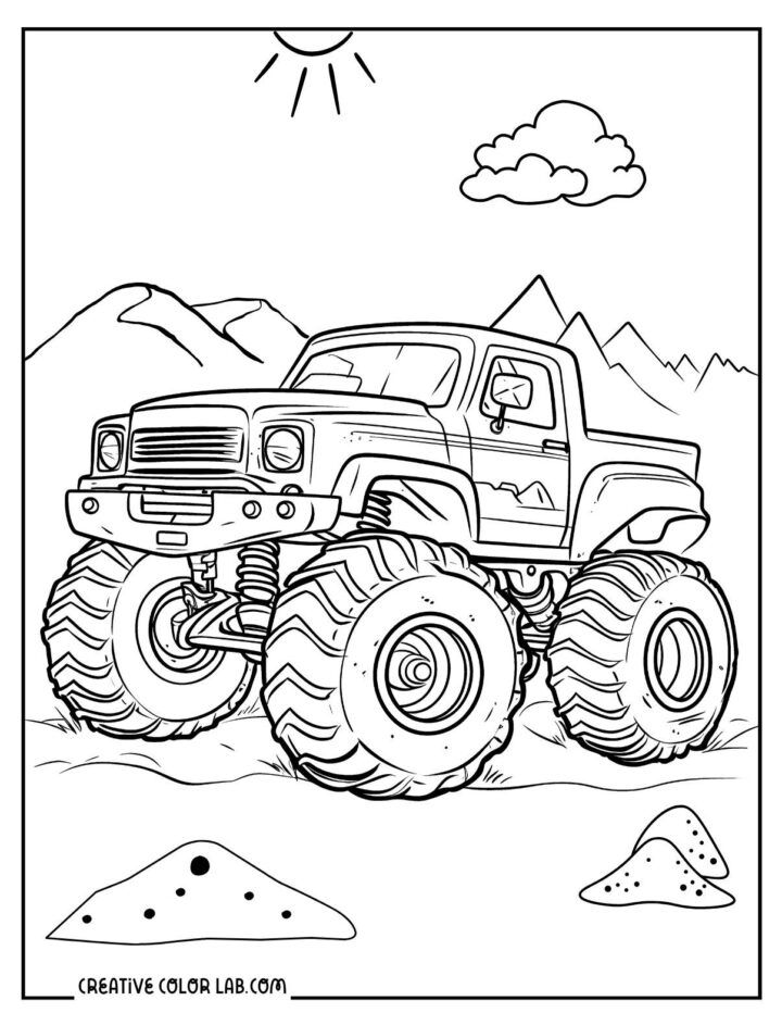 15 Monster Truck Coloring Pages | Free PDF Printables