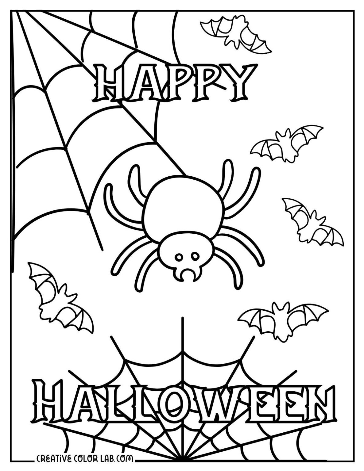 Spider Coloring Pages for Halloween + Beyond
