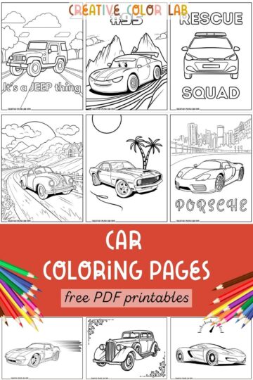 47 Car Coloring Pages | Free PDF Printables