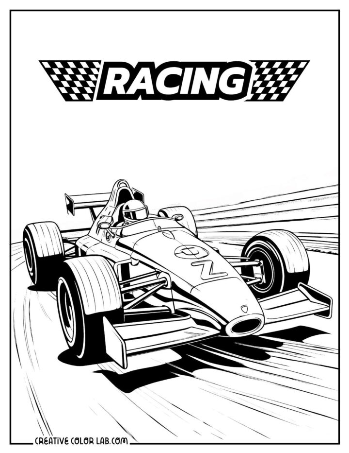 Race Car Coloring Pages | Free Motorsport Printables