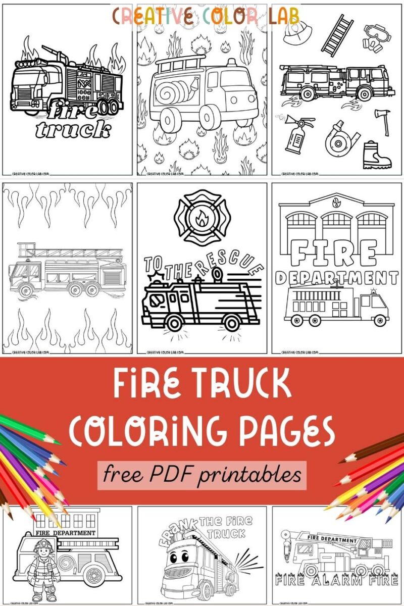 Printable Fire Truck Coloring Pages