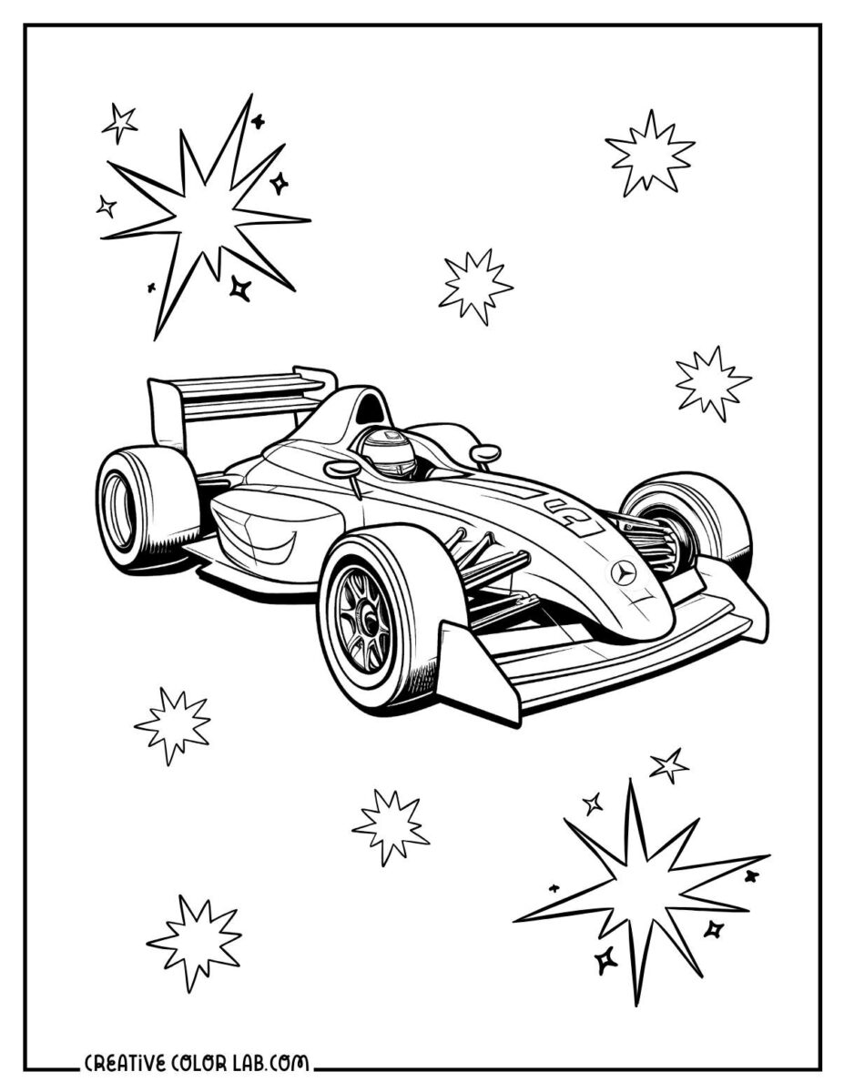 Race Car Coloring Pages | Free Motorsport Printables