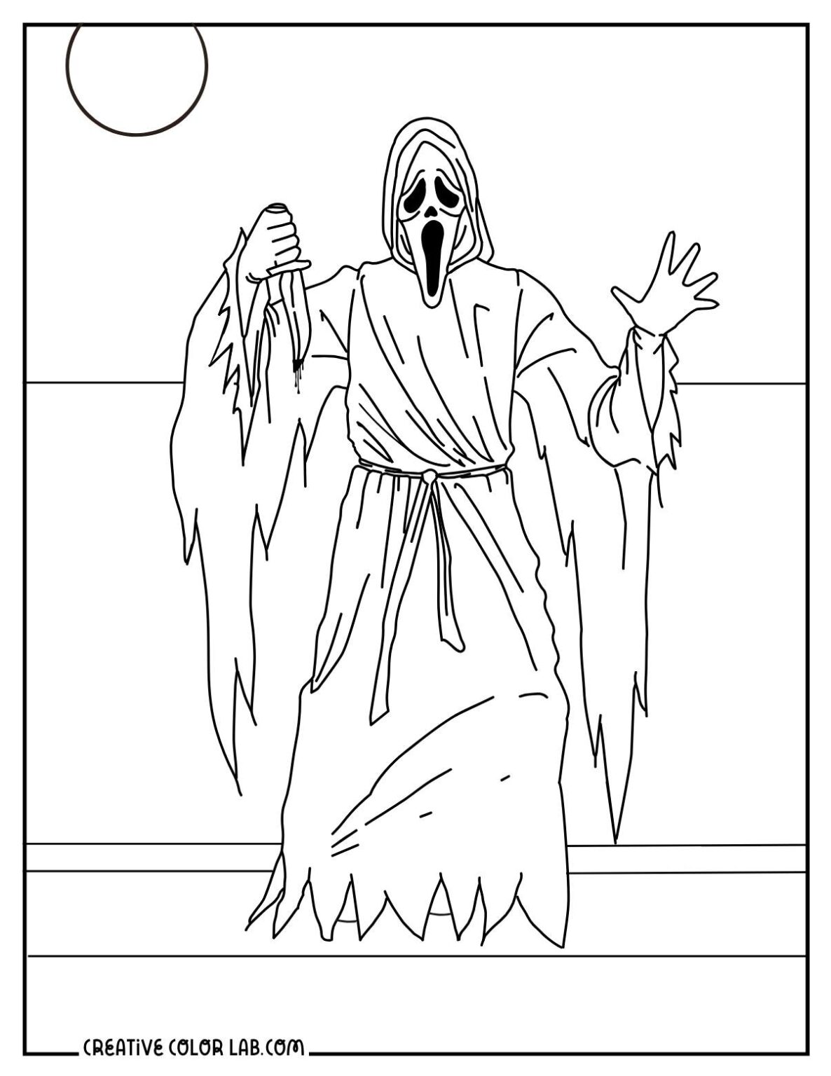 Ghostface Coloring Pages Printables in PDF Format