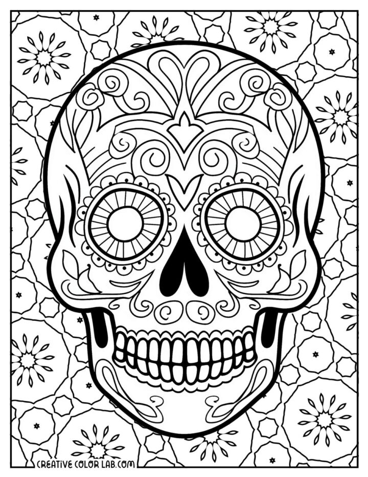 24 Skull Coloring Pages | Free PDF Printables