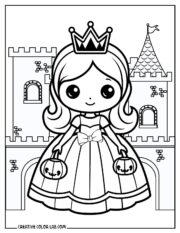 13 Princess Halloween Coloring Pages | Free PDF Printables