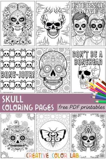 Skull Coloring Pages | Collection of PDF Printables