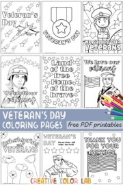 18 Veteran's Day Coloring Pages | Free PDF Printables