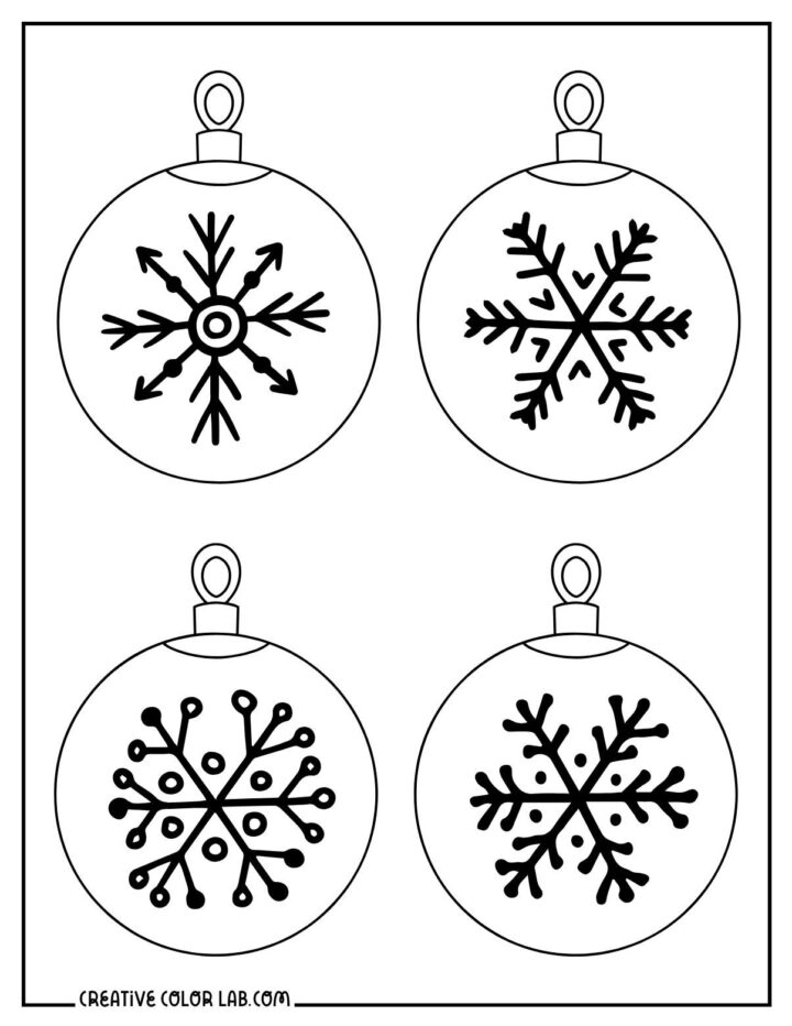 37 Christmas Ornaments Coloring Pages | Free PDF Printables