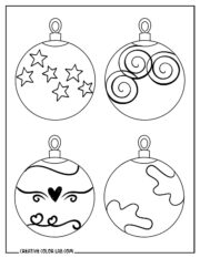 37 Christmas Ornaments Coloring Pages | Free PDF Printables