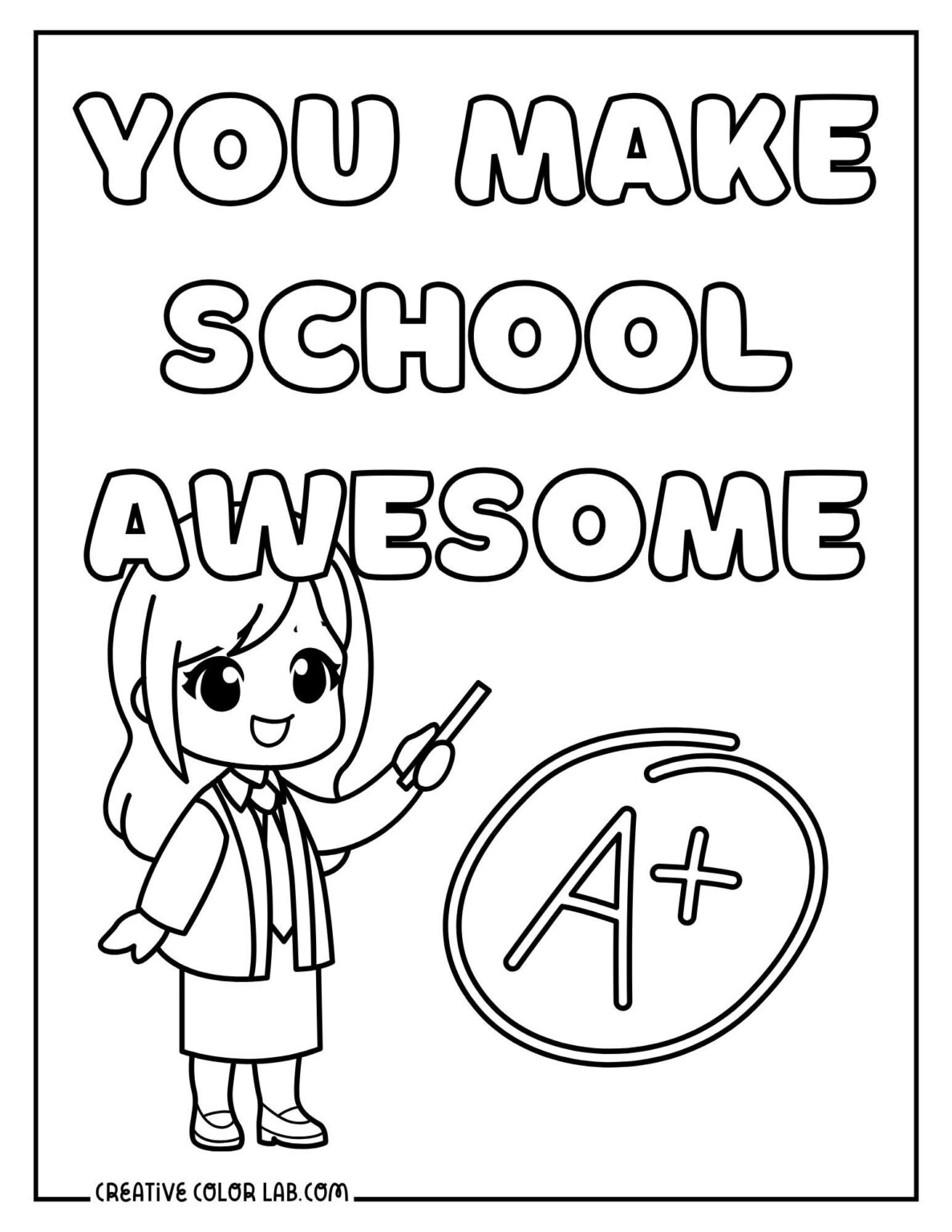 Teacher Appreciation Coloring Pages | Free PDF Printables